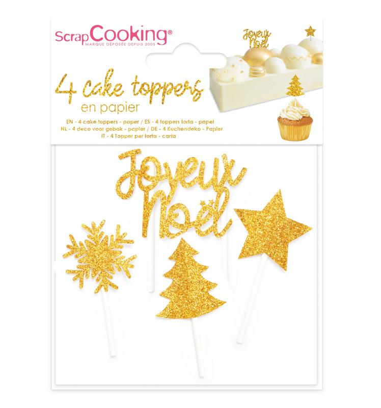 scrapcooking 4 Accessoires de Noël dorés