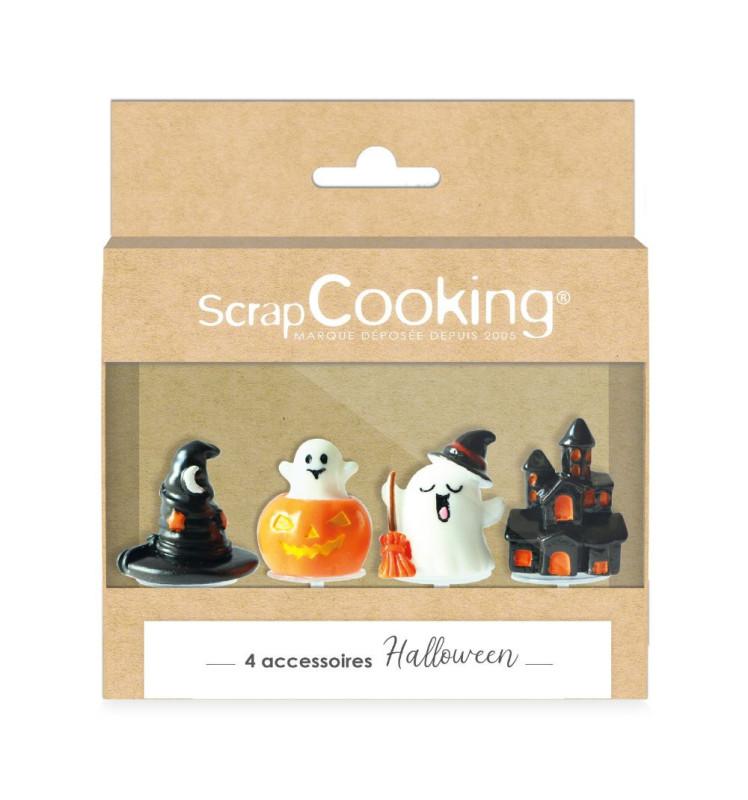 Scrapcooking 4 Cake Toppers Pour Déco Halloween