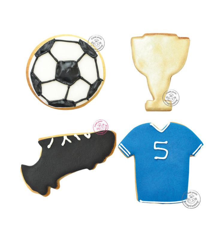 Scrapcooking 4 Emporte-pièces Inox Football