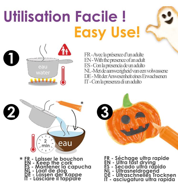 Scrapcooking 4 Stylos Goût Choco Halloween