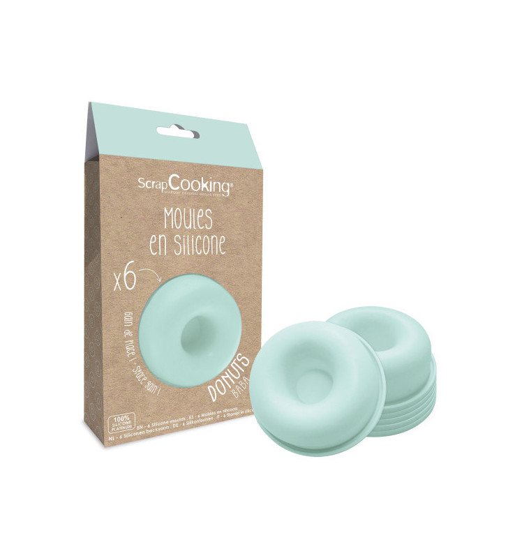scrapcooking 6 moules à Donuts en silicone