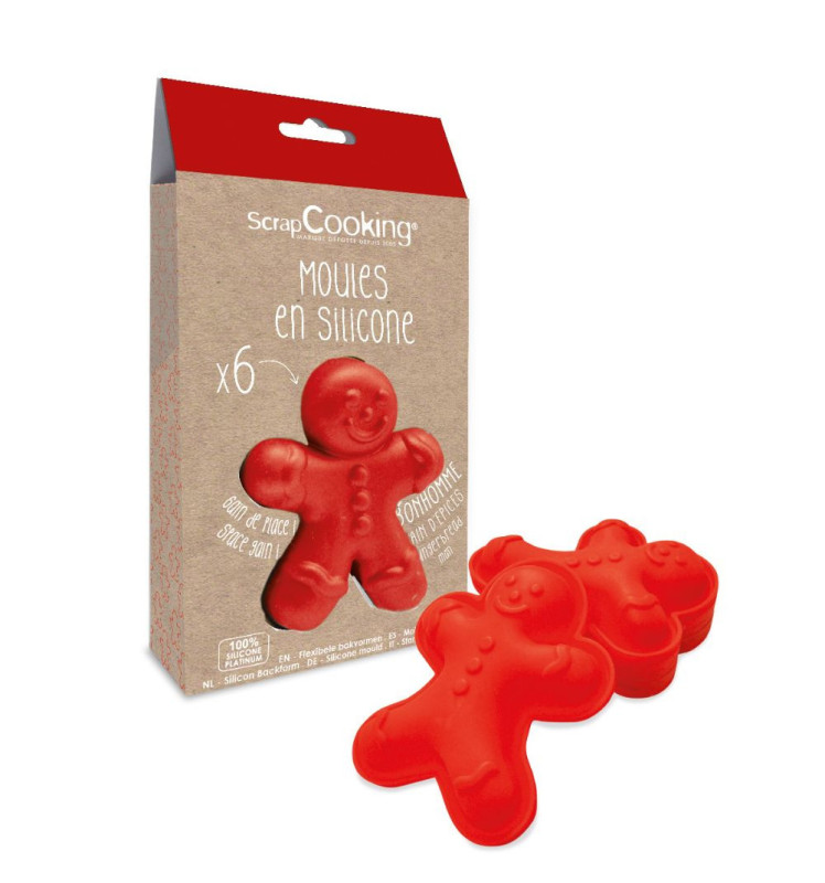 scrapcooking 6 moules silicone individuels Ginger