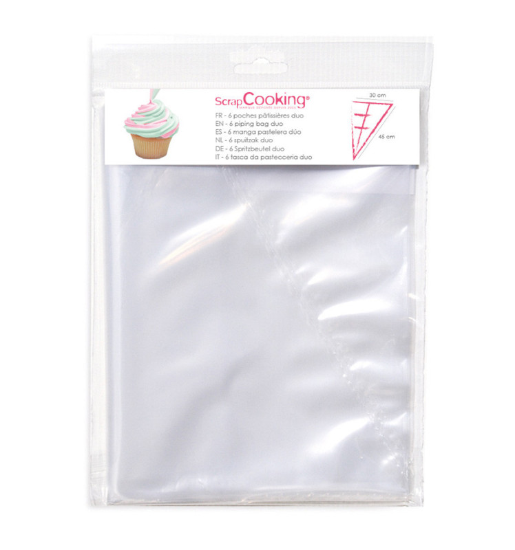 scrapcooking 6 Poches pâtissières jetables duo