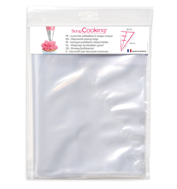 scrapcooking 6 poches pâtissières jetables