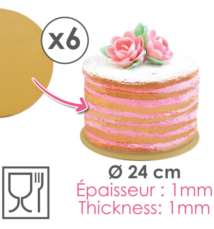 Scrapcooking 6 Supports Gâteaux Or/noir Ø24cm