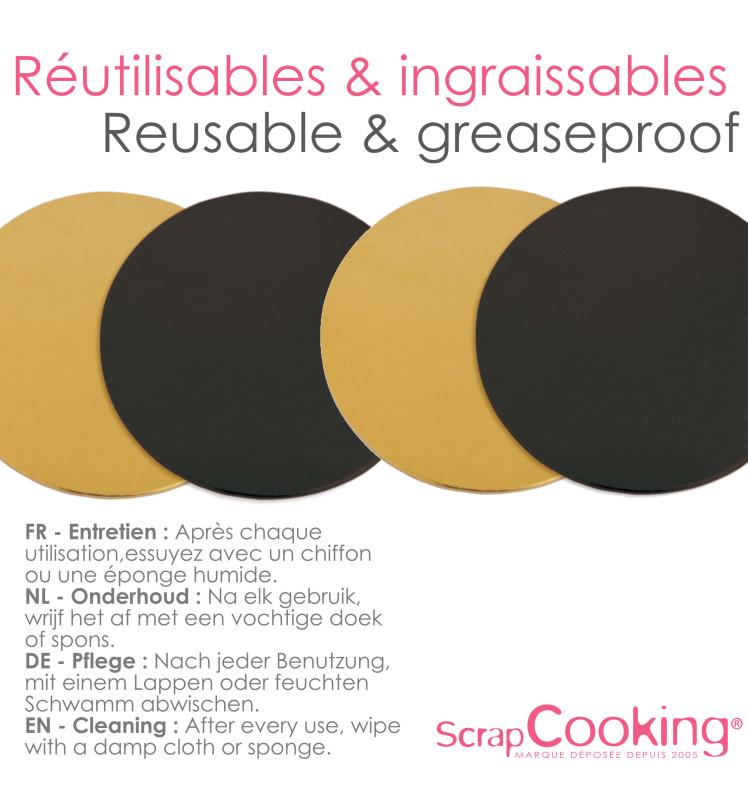 Scrapcooking 6 Supports Gâteaux Or/noir Ø24cm