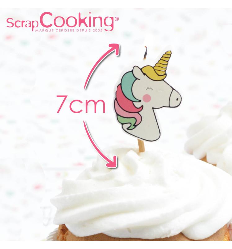 Scrapcooking 8 Bougies Licorne