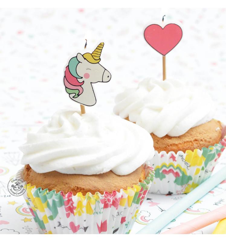 Scrapcooking 8 Bougies Licorne