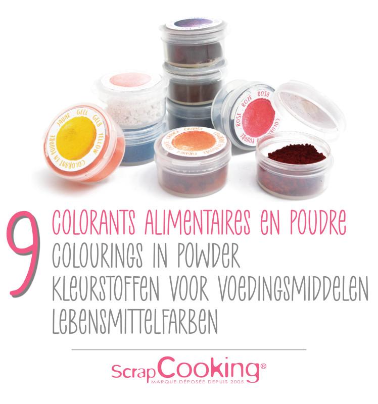 Scrapcooking 9 Mini Colorants En Poudre