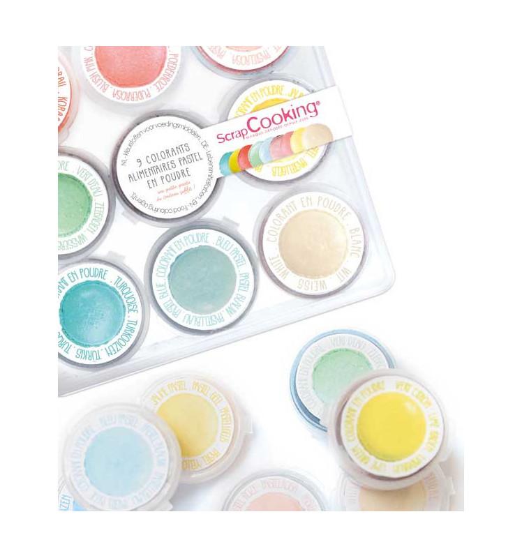 Scrapcooking 9 Mini Colorants En Poudre Pastel