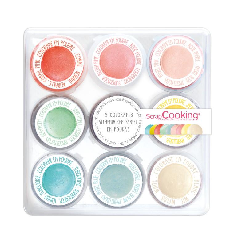 Scrapcooking 9 Mini Colorants En Poudre Pastel