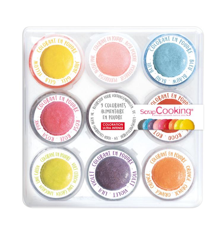 scrapcooking 9 mini colorants en poudre