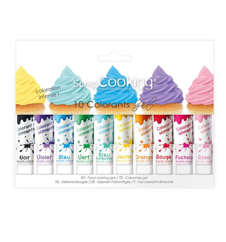 scrapcooking Boîte 10 colorants gel alimentaire