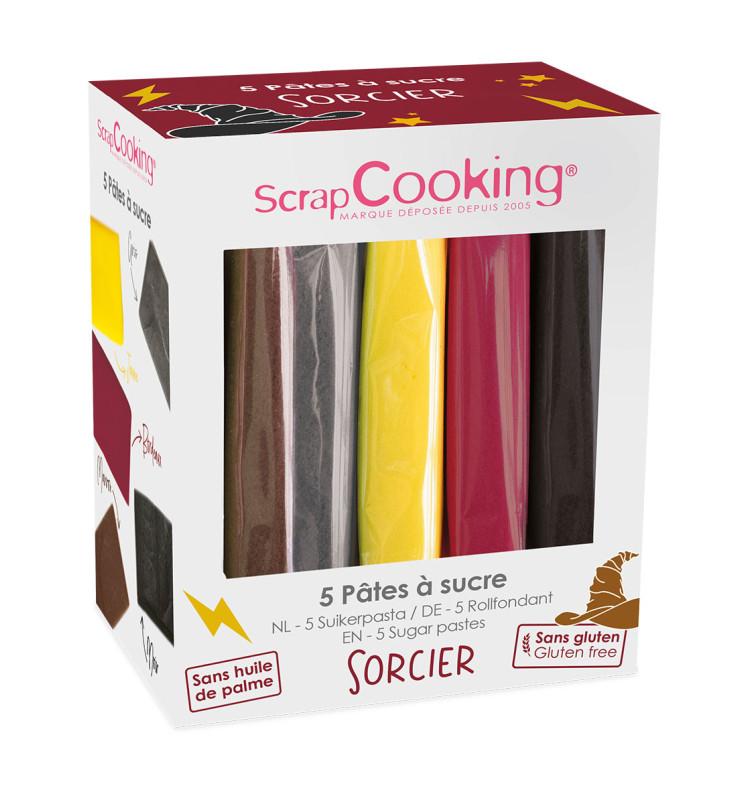 scrapcooking Boite 5 pâtes à sucre Sorcier 5 x 80g