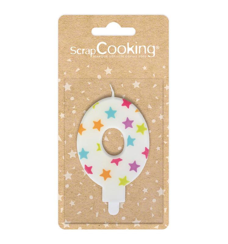 Scrapcooking Bougie à étoiles Chiffre 0