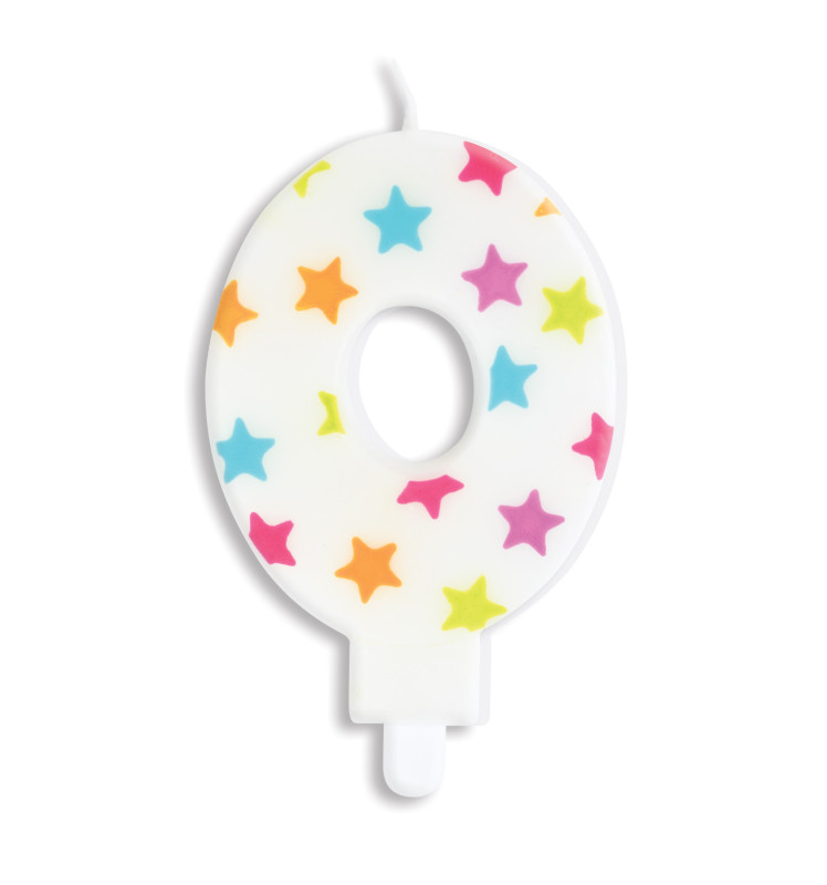 scrapcooking Bougie à étoiles chiffre 0