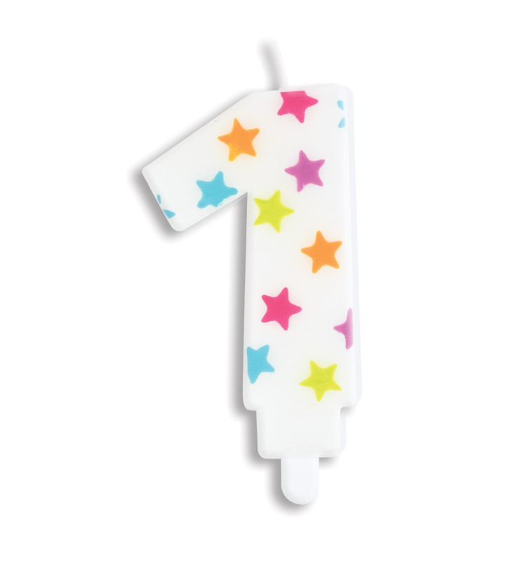 scrapcooking Bougie à étoiles chiffre 1