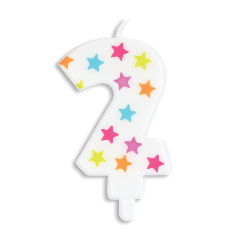 scrapcooking Bougie à étoiles chiffre 2