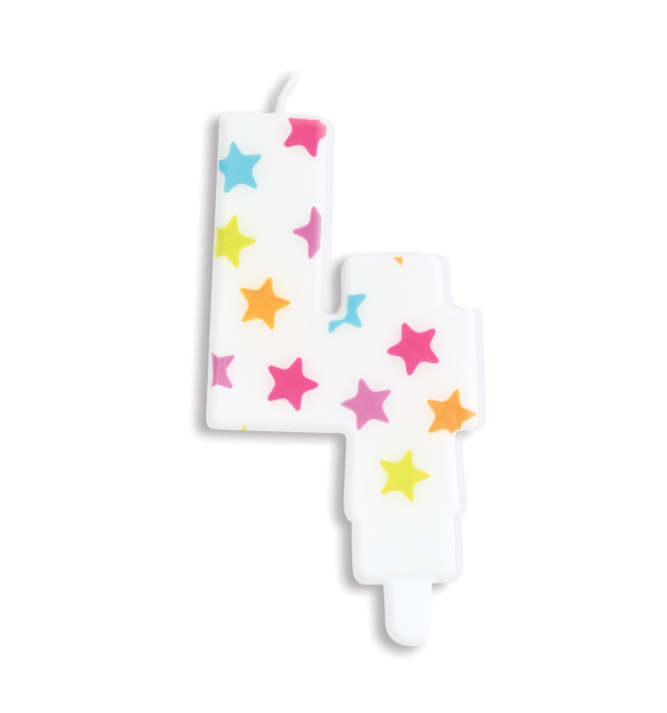 scrapcooking Bougie à étoiles chiffre 4