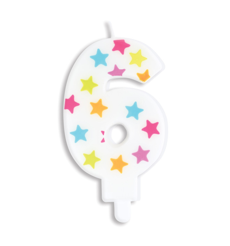 scrapcooking Bougie à étoiles chiffre 6