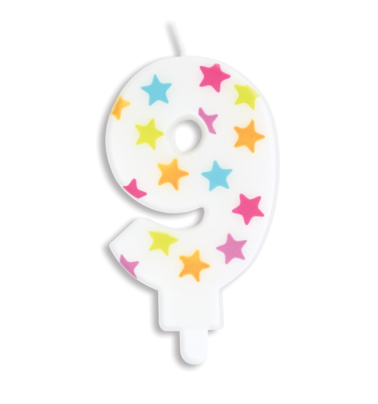 scrapcooking Bougie à étoiles chiffre 9