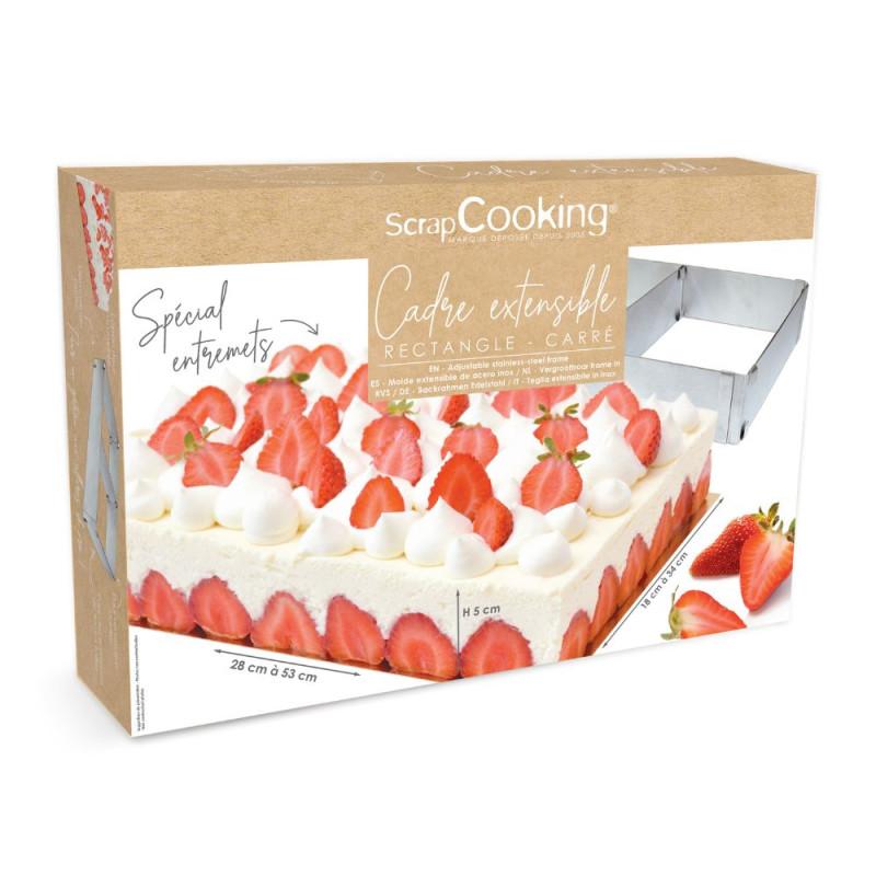 scrapcooking Cadre à pâtisserie extensible inox