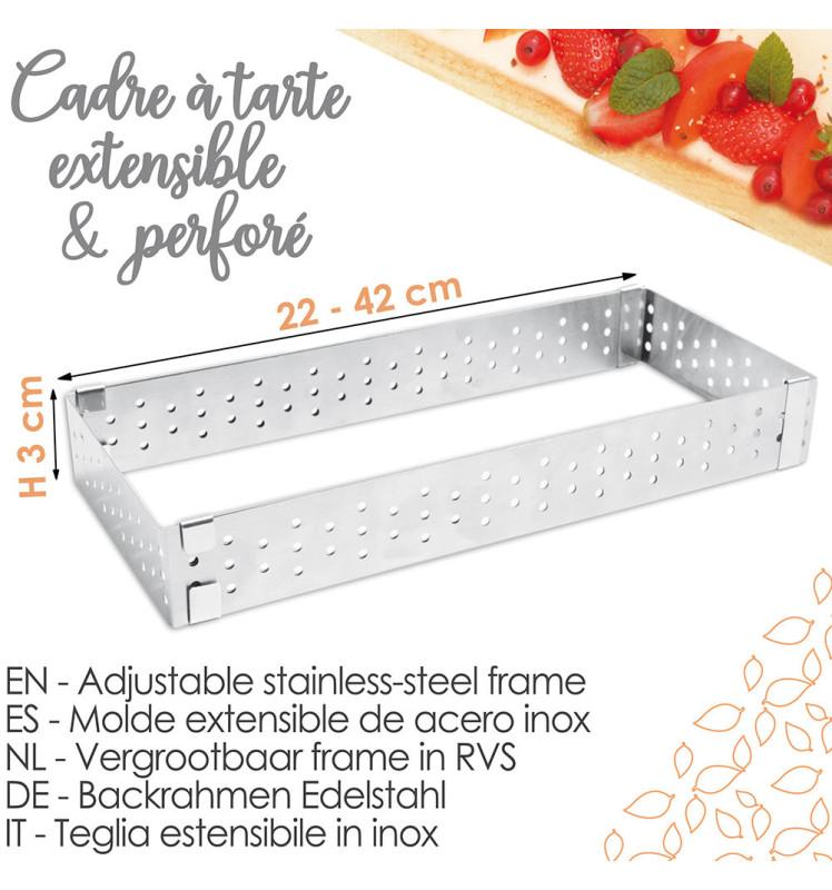 Scrapcooking Cadre à Tarte Perforé Extensible Inox