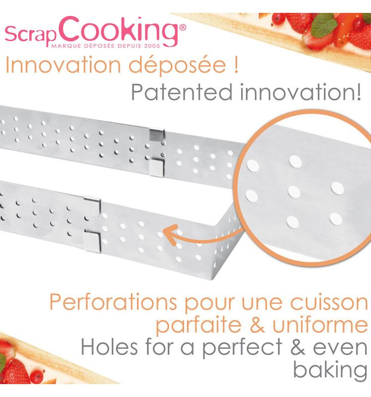 Scrapcooking Cadre à Tarte Perforé Extensible Inox