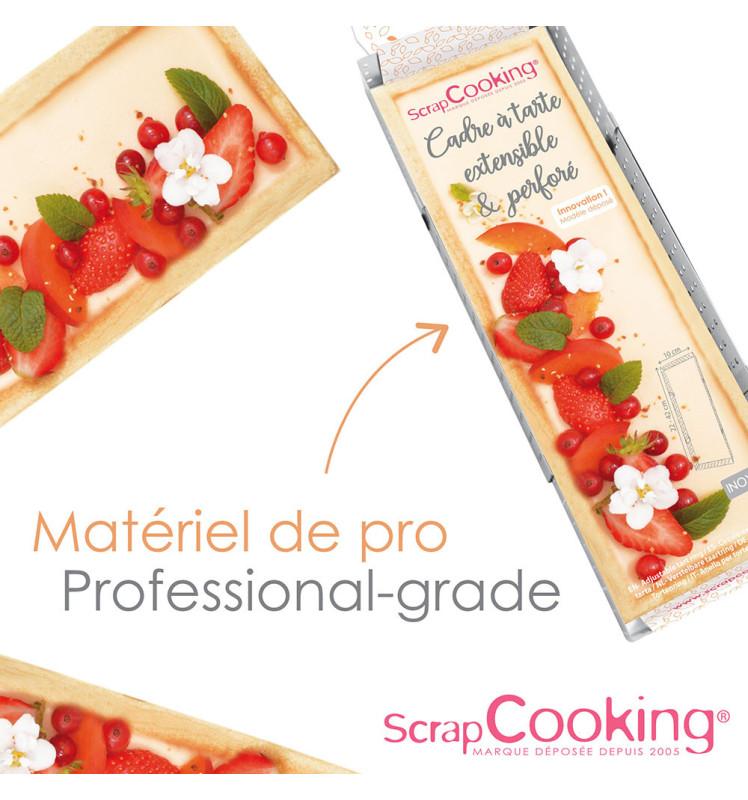 Scrapcooking Cadre à Tarte Perforé Extensible Inox