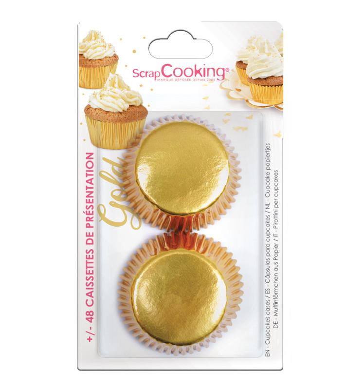 Scrapcooking Caissettes Dorées +/-48