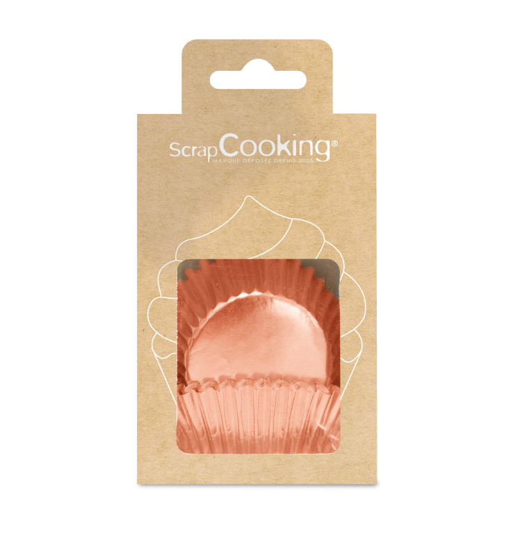 Scrapcooking Caissettes Rose Gold +/-48