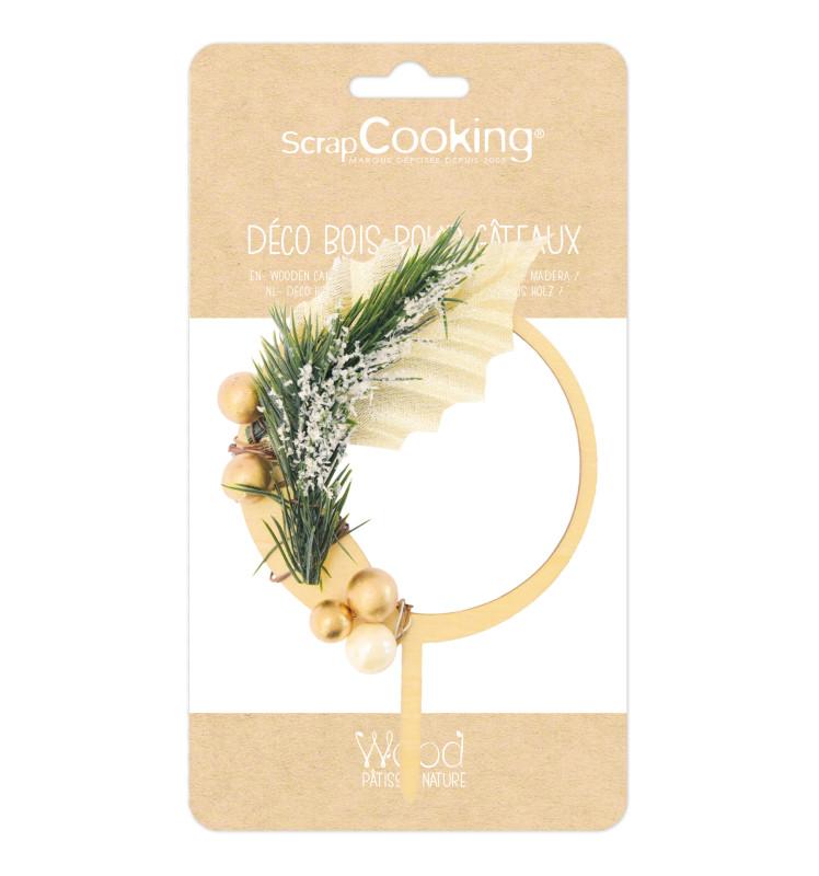 Scrapcooking Cake Topper Bois Couronne De Noël