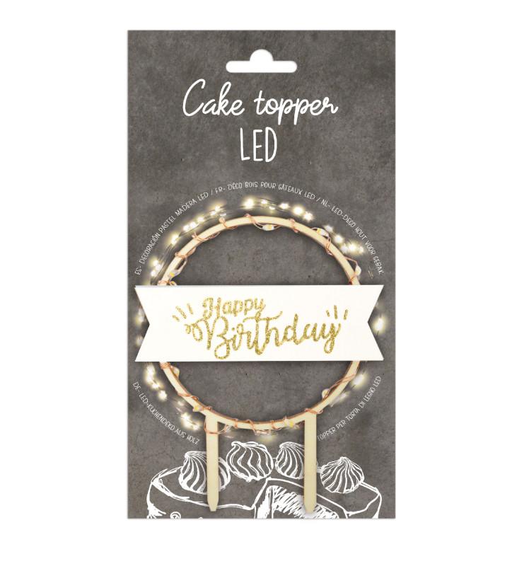 scrapcooking Cake topper led Happy Birthday