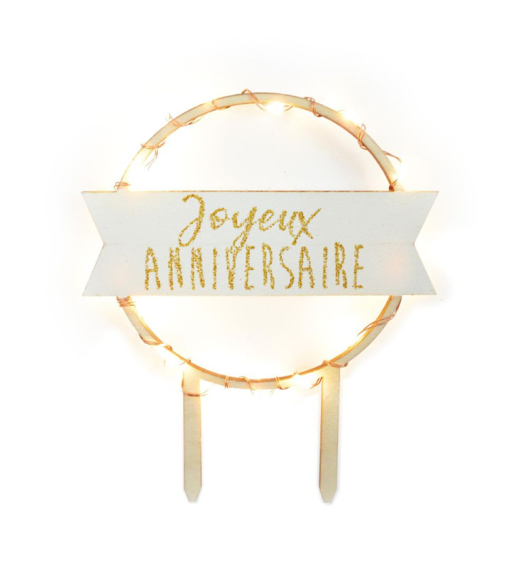 Scrapcooking Cake Topper Led Joyeux Anniversaire
