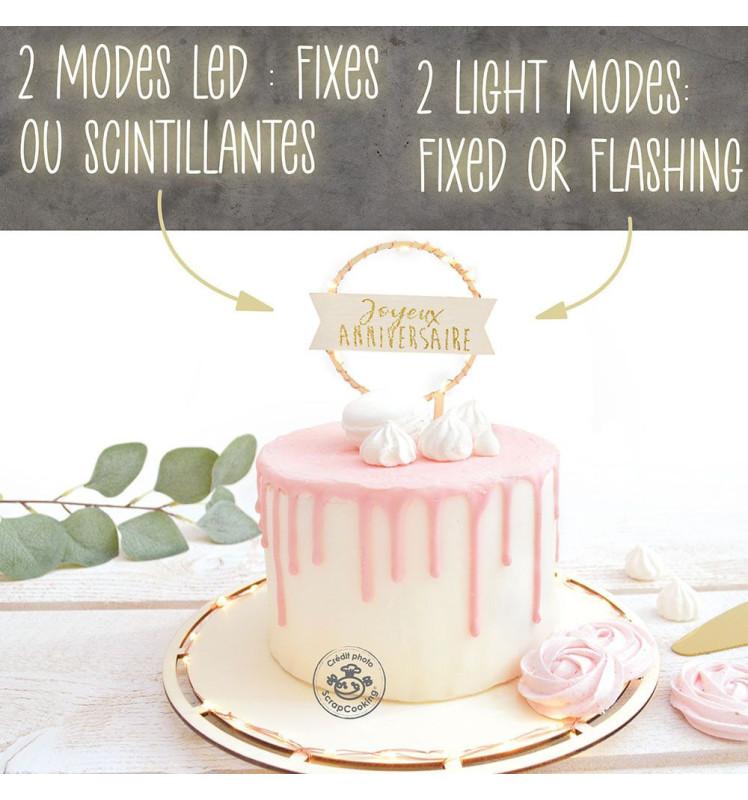 Scrapcooking Cake Topper Led Joyeux Anniversaire