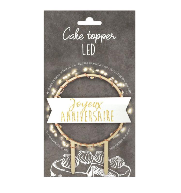 Scrapcooking Cake Topper Led Joyeux Anniversaire
