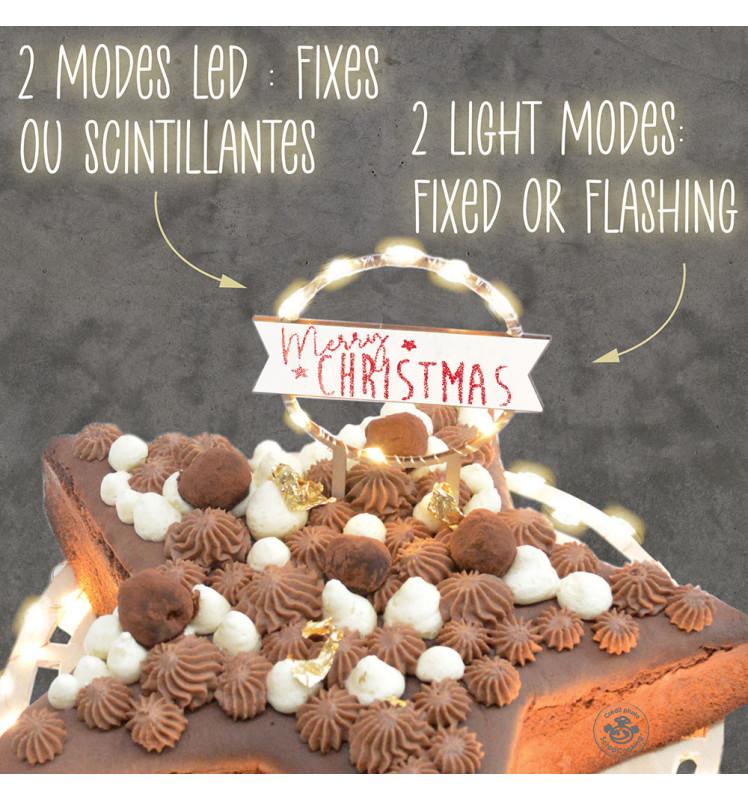 Scrapcooking Cake Topper Led Merry Christmas