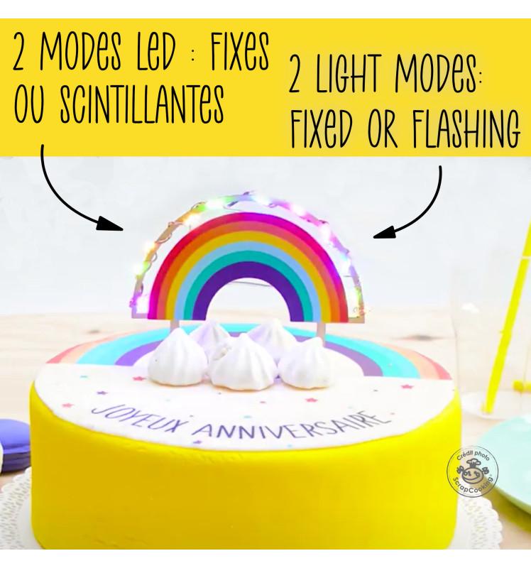 Scrapcooking Cake Topper Led Rainbow
