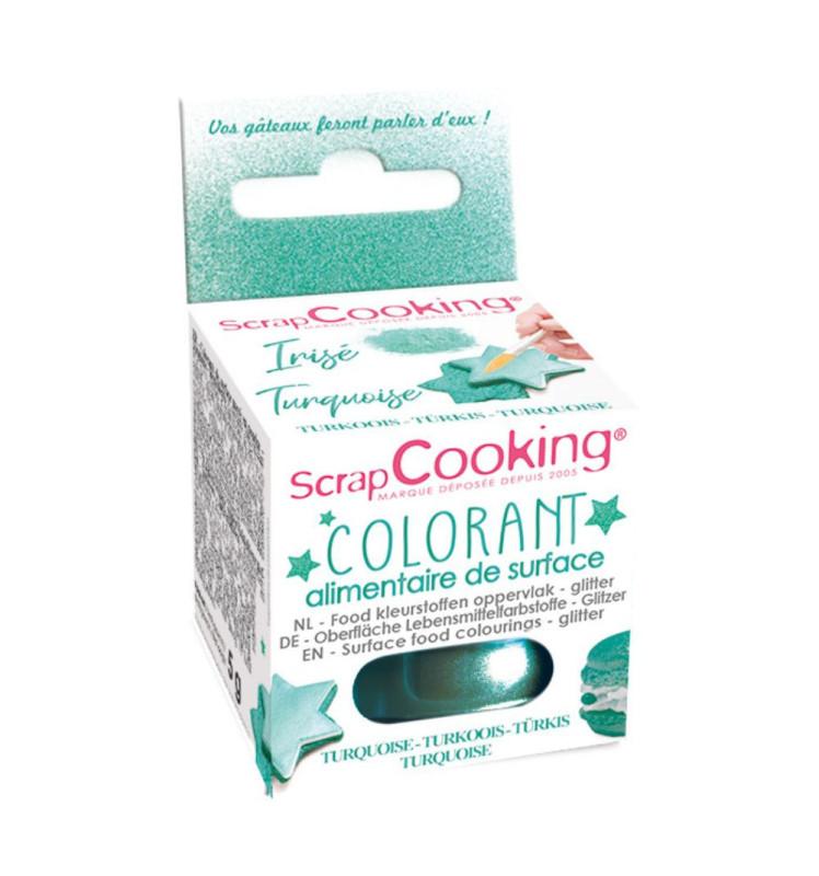 scrapcooking Colorant de surface irisé Turquoise