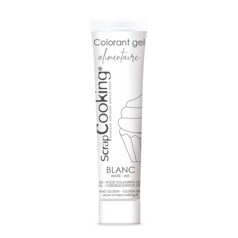 scrapcooking Colorant gel alimentaire blanc 20 gr
