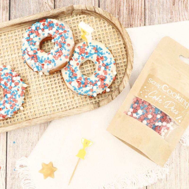 Scrapcooking Décors Sucrés Bleu Blanc Rouge