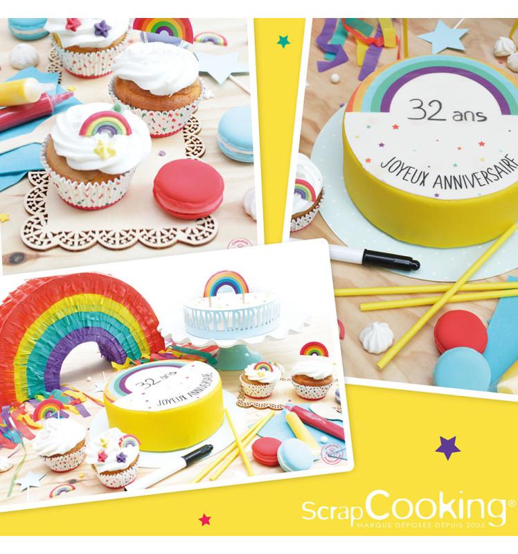 Scrapcooking Décors Sucrés étoiles Rainbow 55g