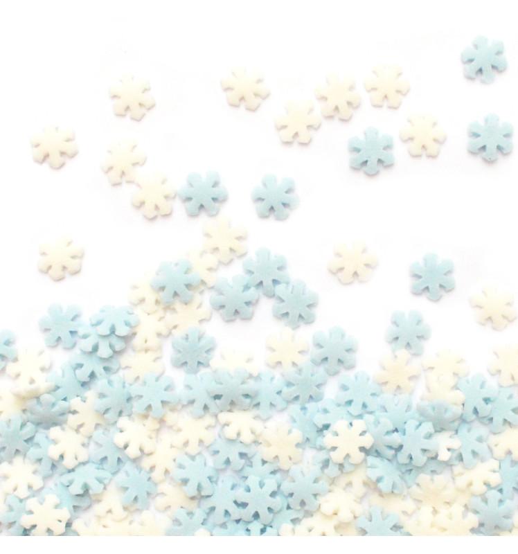 scrapcooking Décors sucrés flocons blanc/bleu 50g