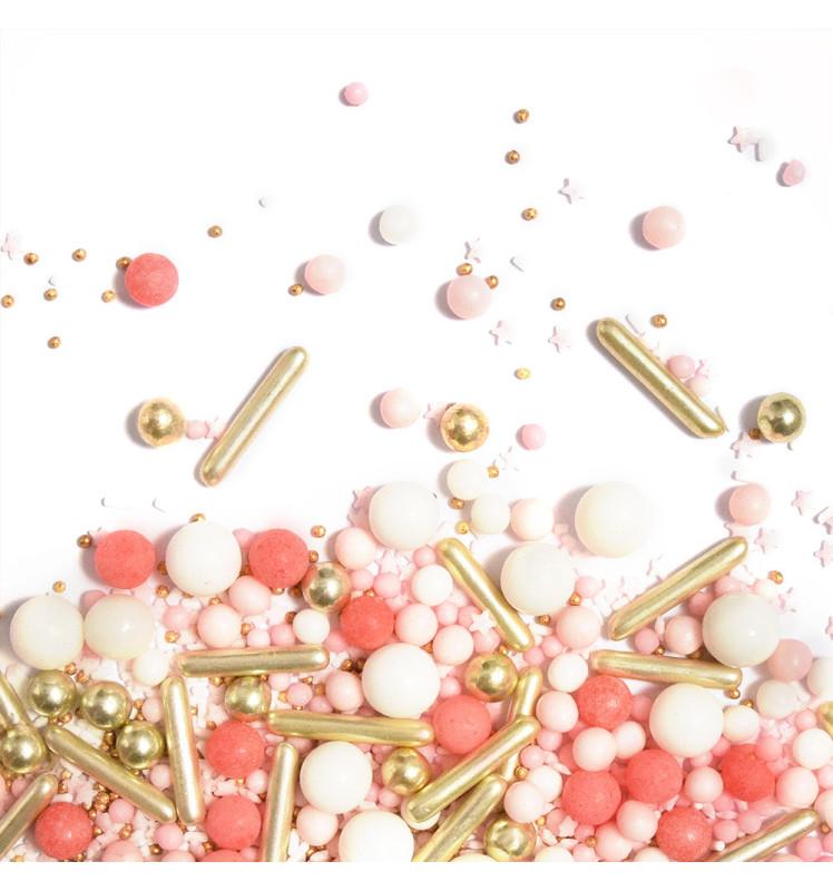 scrapcooking Décors sucrés mix rods rose doré 70g