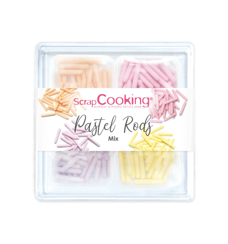 scrapcooking Décors sucrés Pastel Rods mix 60g