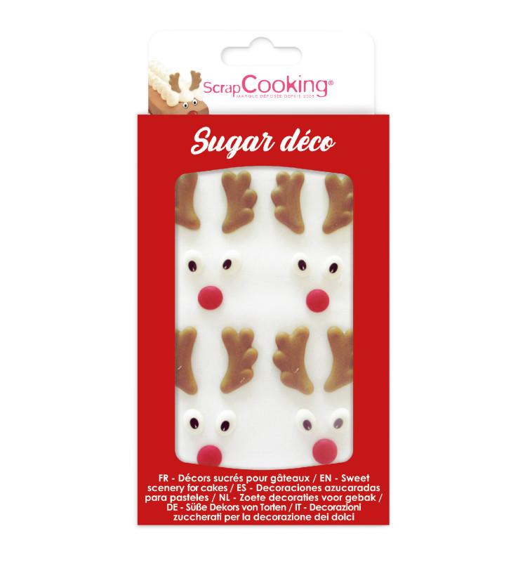 scrapcooking Décosucres têtes de rennes