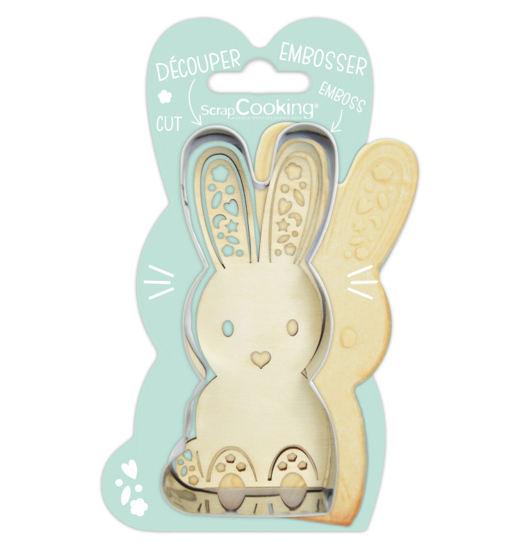 scrapcooking Découpoir + embosseur bois Lapin
