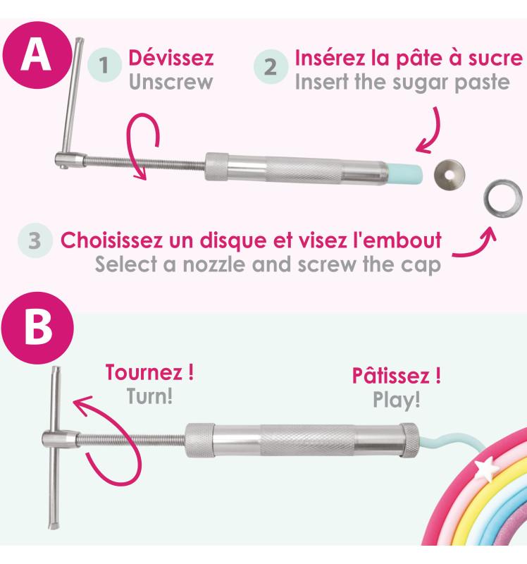 Scrapcooking Extrudeur Pâte à Sucre