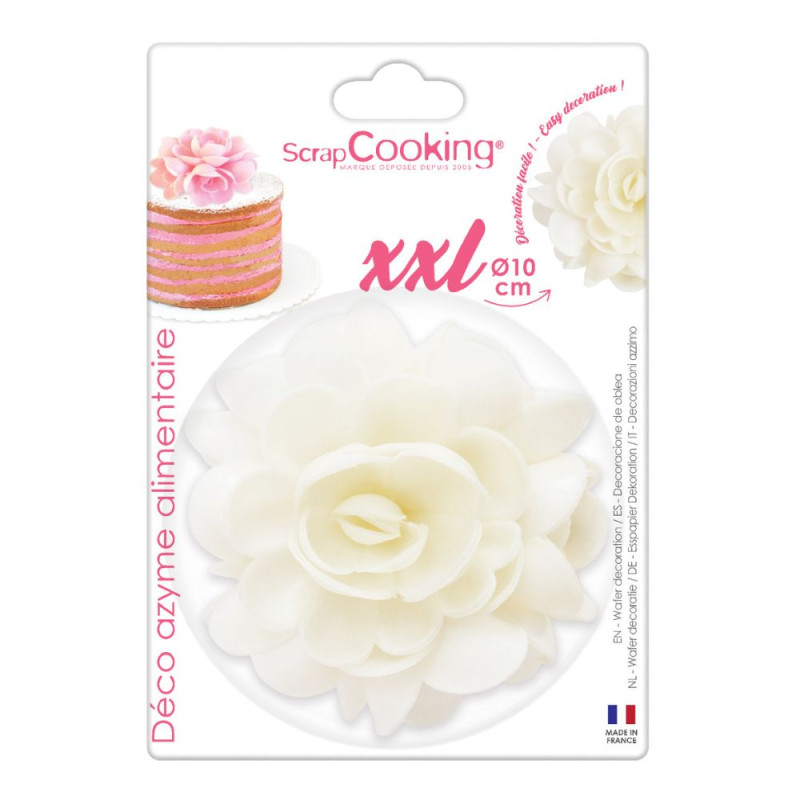 Scrapcooking Fleur Azyme Blanche XXL Env.10 Cm