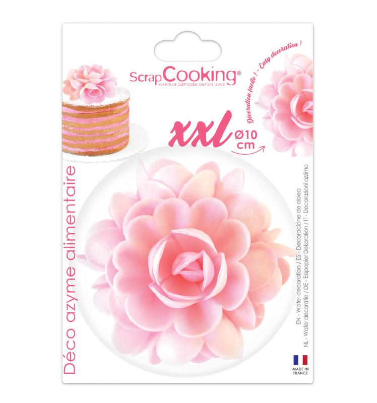 Scrapcooking Fleur Azyme Rose XXL Env.10 Cm